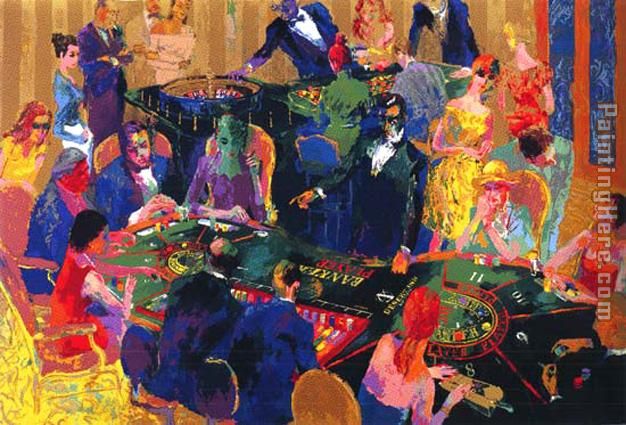 Desert Inn Baccarat painting - Leroy Neiman Desert Inn Baccarat art painting